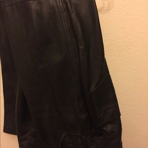 Black leather pants